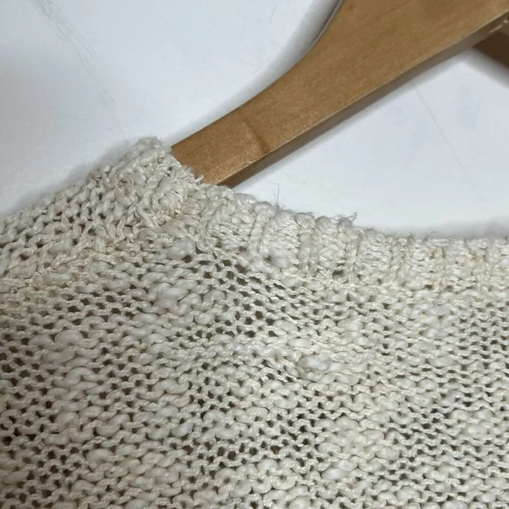 Carrement Beau Oversized Sleeveless Sweater Cream Girls 10 Boho